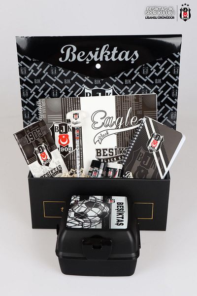 Beşiktaş DEKOMUS Special Boxed - Licensed Besiktas Feeding Bowl and Stationery Set