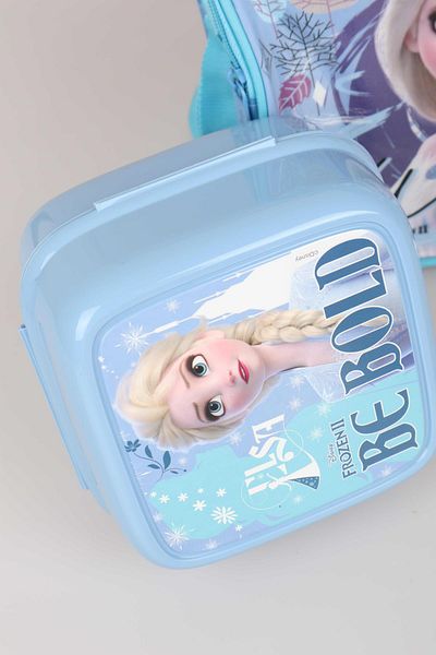 ELSA Set de prânz și cutie de prânz cu licență Dekomus „Blue Frozen Collection”