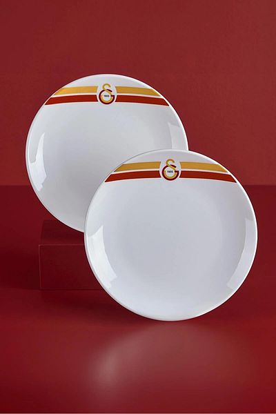 Galatasaray Αδειοδοτημένο πιάτο σερβιρίσματος πορσελάνης 2 τεμαχίων