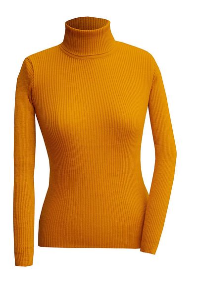 Tesettür Çarşım Knitwear Lycra Turtleneck Body Sweater-Hardal
