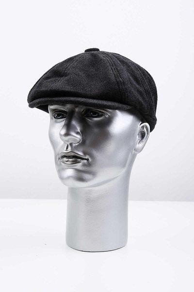 Kravatkolik Men's Cap - Smoked Plain Wool, Kst79 Model Hat