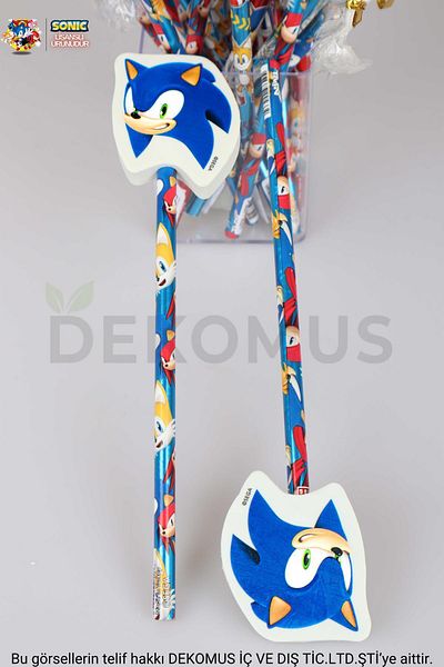 Sonic قلم رصاص مرخص من سونيك مع ممحاة واحدة