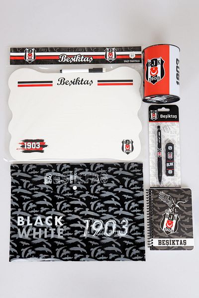 Beşiktaş New Season Licensed Besiktas Fence File - Memo Pad, Writing Board, Money Box, Tip Pen and Tip Set