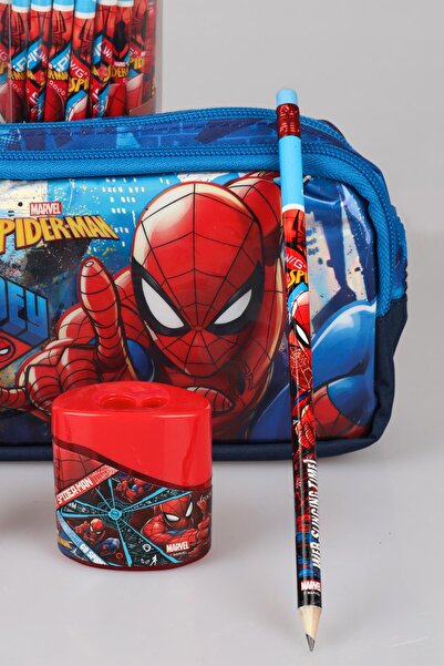 SPIDERMAN قلم رصاص وممحاة صاروخية مرخصة من سبايدرمان - شفرة مزدوجة