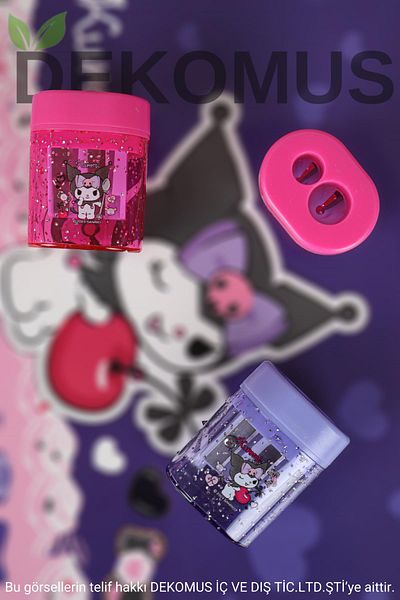 kuromi New Season - Licensed Kuromi 2 Pieces Double Bişak Oval Pencil Sharpener