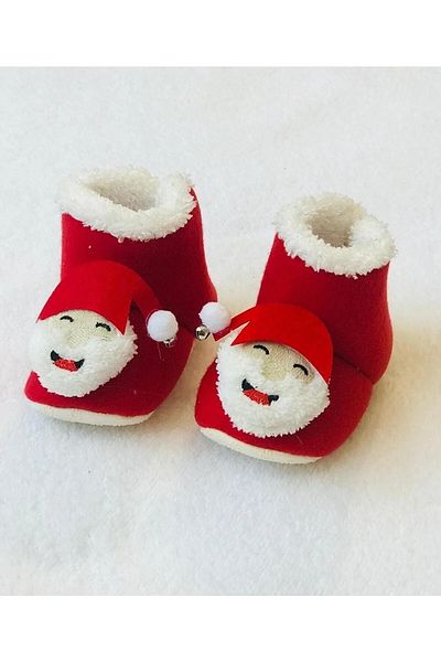 Modomood Christmas Santa Claus Embossed Baby Slippers Booties Shoes