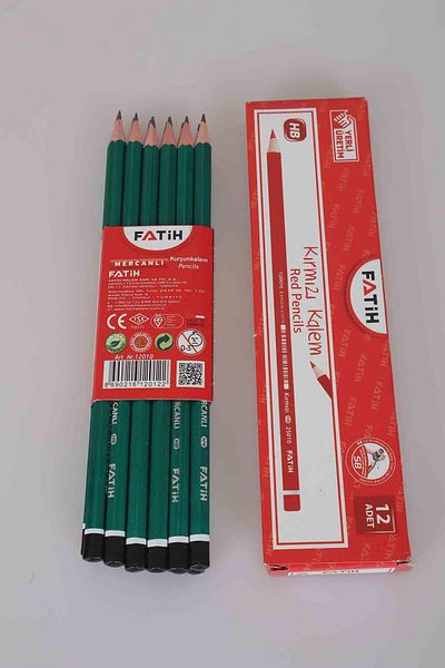 Fatih FATİH 12-PIECE CORAL PENCIL AND 12-PIECE RED PENCIL