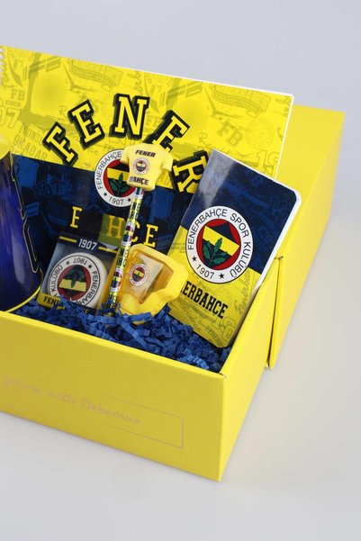 Fenerbahçe ÖZEL KUTULU LİSANSLI Kırtasiye Seti Kumbara,Resim Defteri,Otomatik Kalemtraş,Silgi Tepeli Kurşun Kal