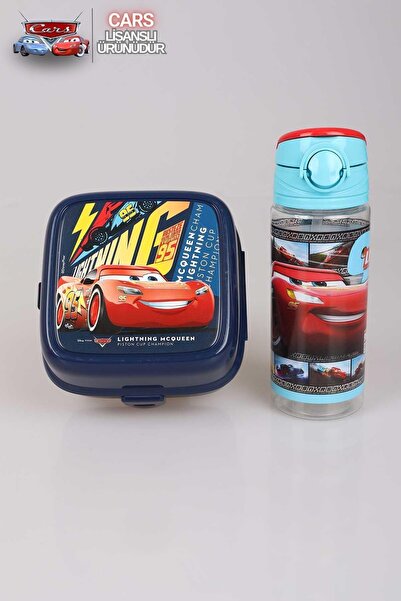 CARS LİSANSLI CARS TRITAN MATARA 500 ML VE 2 KATLI BESLENME KABI/LUNCH BOX SETİ