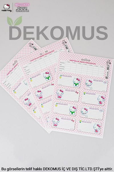 Hello Kitty New Season Licensed Hello Kitty with Decomus 24 School Labels