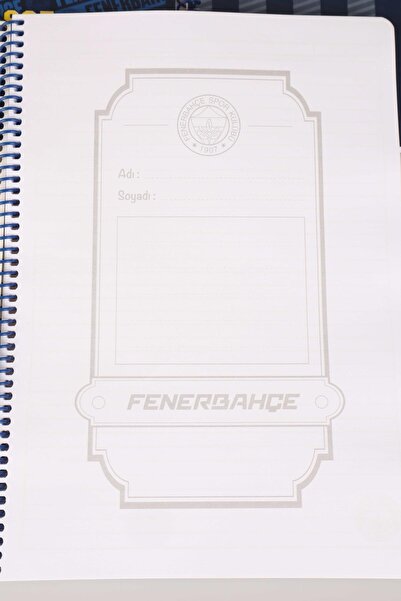 Fenerbahçe "dekomus Cep Defteri Hediyeli" Lisanslı Spırallı 2 Adet Kareli Ve 2 Adet Çizgili A4 Karto