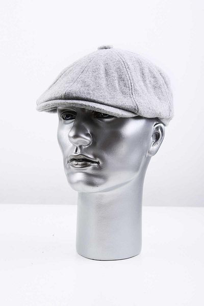 Kravatkolik Men's Plain Wool Cap - Smoke Color, Model Kst97