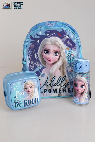 ELSA Dekomus Licențiat - Geantă de grădiniță înghețată de dimensiuni mici de 32 cm, recipient pentru prânz și recipient de 500 ml