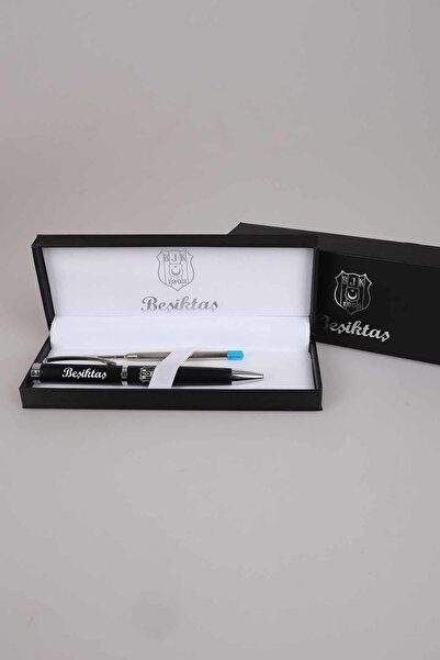 Beşiktaş BEŞİKTAŞ LİSANSLI AHŞAP ÖZEL KUTULU PREMIUM TÜKENMEZ KALEM 2023 YENİ SEZON