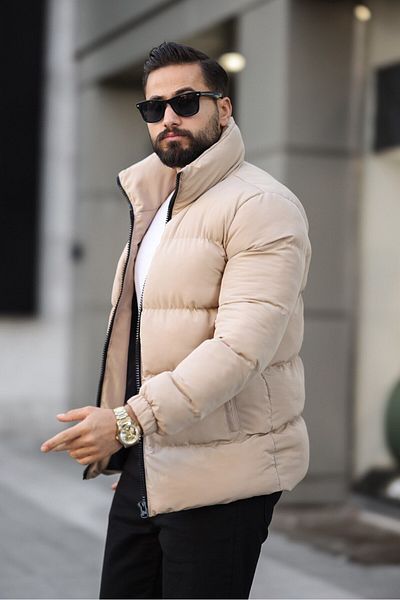 S&M CLOTHİNG Ανδρικό πουπουλένιο παλτό New Season