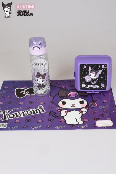 kuromi New Season Licensed Nutrition Cover with Decomus, Trıtan Flask 500 ml and 2 Layer Nutrition Container