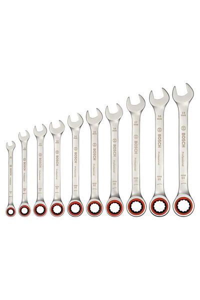 Bosch Professional Ratchet Wrench Set 10 Pieces (8,10,12,13,14,15,16,17,18,19) 1600A02Au0