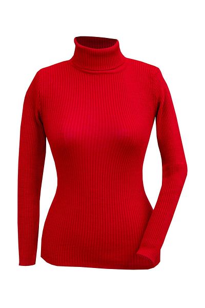Tesettür Çarşım Knitwear Lycra Turtleneck Body Sweater-Red