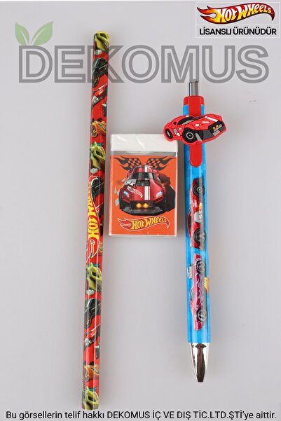 HOT WHEELS LİSANSLI VERSATİL UÇLU KALEM 0.7 MM ,KURŞUN KALEM VE SİLGİ SETİ