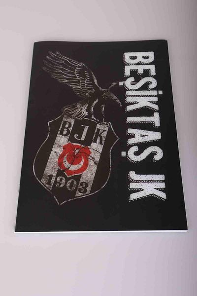 Beşiktaş Licensed Checkered A4 PP Cover 60 Sheets Notebook