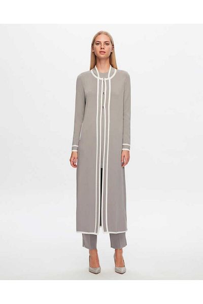 MISS DALIDA T24Y-9022 MISSDALIDA COLOR STRIPED KNIT LONG HIRKA