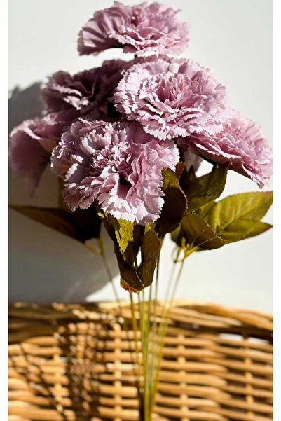 OSO HOME OSOHOME لون أرجواني فاخر زهرة القرنفل الاصطناعية 11 فرعًا مجموعة من ...