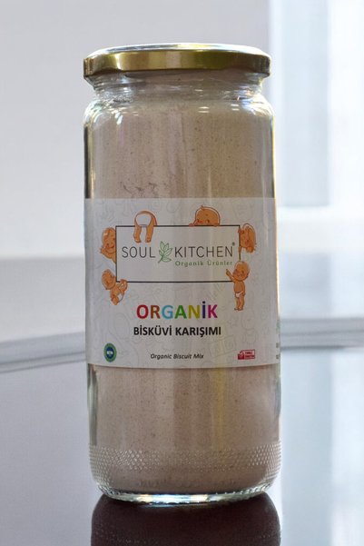 Soul Kitchen Organik Ürünler Organik Bisküvi Karışımı Cam Kavanoz Katkısız 300 g