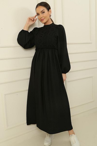 By Saygı Rochie Lungă Efect In dantelă