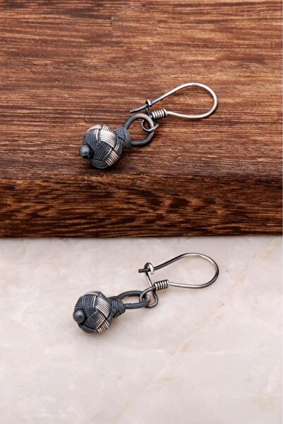 Sümer Telkari Kazaziye Işlemeli Elişi Tasarım Gümüş Küpe 4231