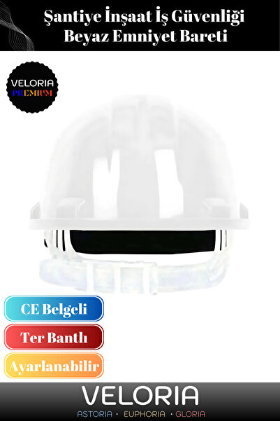 Veloria قبعة صلبة متينة قابلة للتعديل لسلامة العمل في موقع البناء باللون الأب...