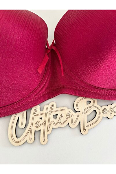 F.K Non-Padded Wire C Cap Glossy Fabric Gathering Bra