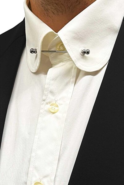 Kravatkolik Füme Renk Gömlek Yaka İğnesi GI245