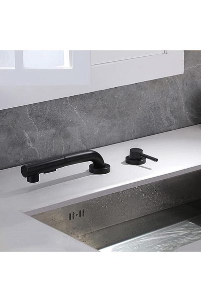 OEM Kitchen Sink Faucet with Window Front Elevator New System Matte Black