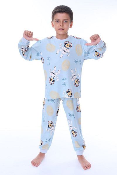 Minik Dolap Set de pijamale pentru copii Astronaut Puppy 100% bumbac