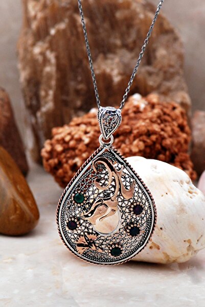 Sümer Telkari Telkari Işlemeli Laleli Tasarım Gümüş Kolye 3907