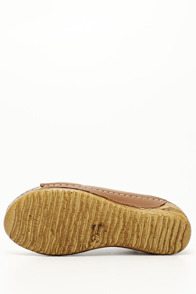 GÖNDERİ(R) Dámy / dívky Tan Antique Gön Dámské polstrované sandály z pravé kůže 42310