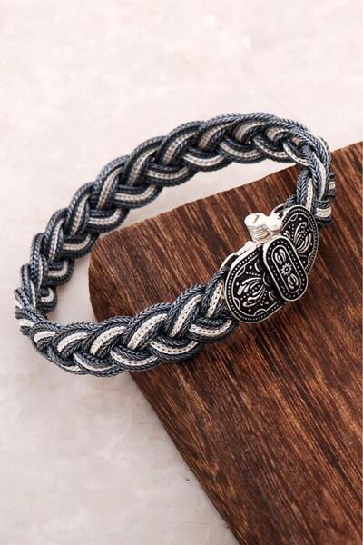 Sümer Telkari Midyat Hasırı El Yapımı Gümüş Bileklik 2329