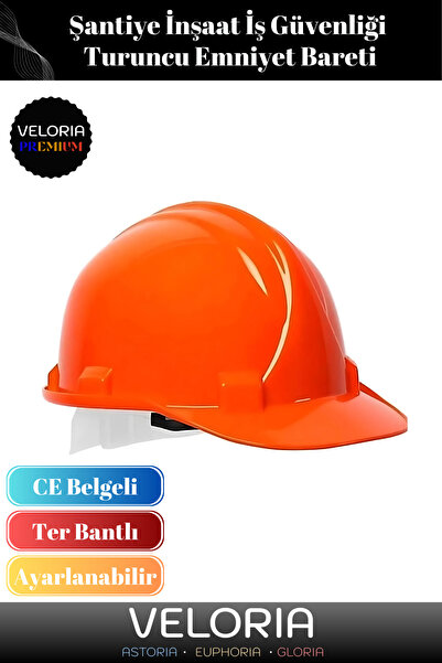 Veloria CE Belgeli Dayanıklı Ter Bantlı Ayarlanabilir Şantiye İnşaat İş Güven...