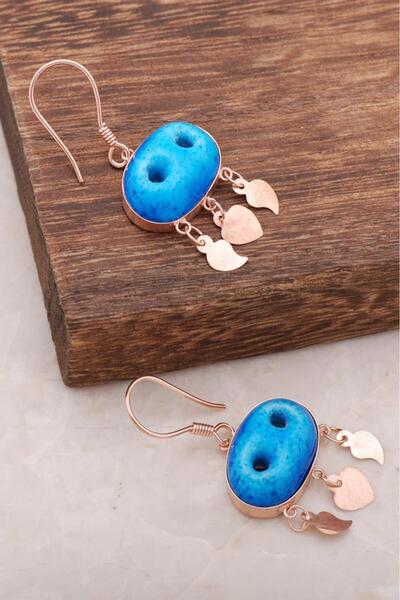 Sümer Telkari Süryani Nazar Boncuğu Rose Gümüş Küpe 1907