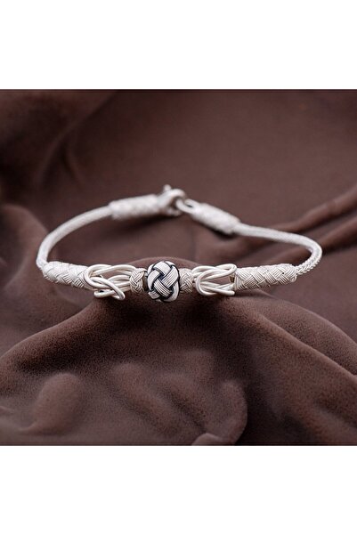 Sümer Telkari Kazaziye El Sarması Gümüş Bileklik  2080