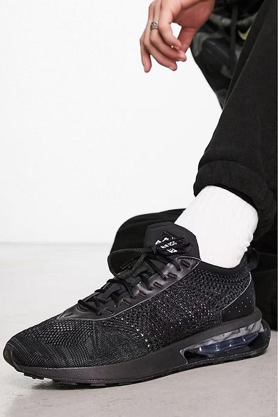 Nike Air Max Flyknit Racer - Black Knit Saya Casual Sneakers