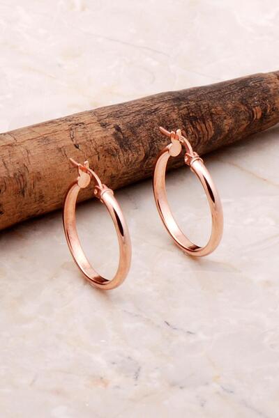 Sümer Telkari Rose Gümüş Halka Küpe 4497