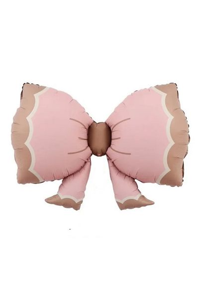 Çemrek Süs Parti Retro Pink Bowtie Bow Foil Balloon 90 cm