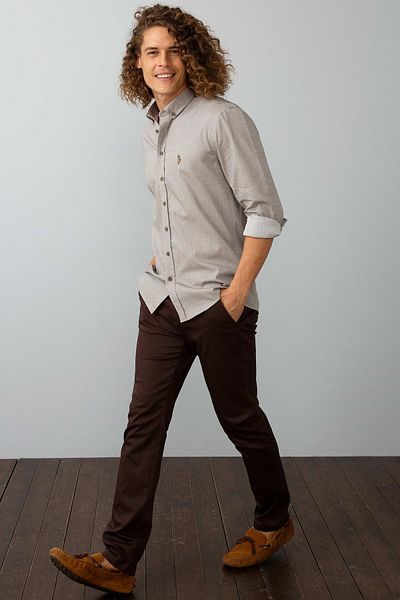 U.S. Polo Assn. Πόλο Ασν. Βασικό πουκάμισο - Uzunkol 50191416
