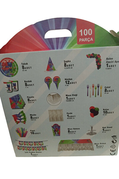 VZN Pj Maksk Concept Birthday Party Set? 100 Pieces Party Set Party Supplies