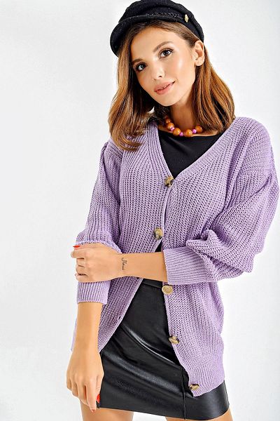 By Saygı Cardigan lung cu nasturi