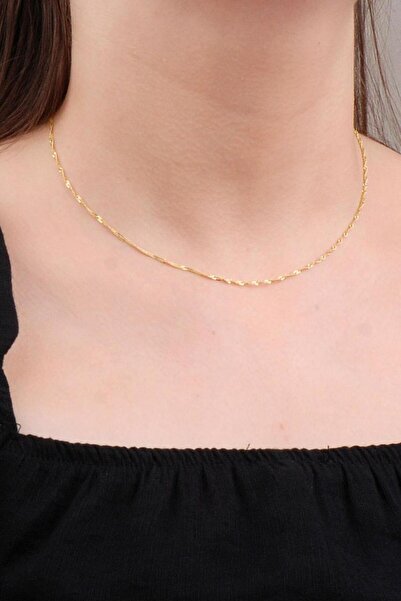 Sümer Telkari 45 Cm Altın Yaldızlı Gümüş Zincir 25