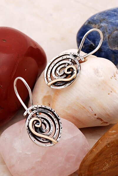 Sümer Telkari Sarma Elişi Gümüş Tasarım Küpe 5035