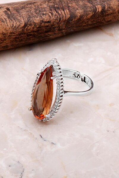 Sümer Telkari Renk Değiştiren Sultan Taşlı Su Damlası Gümüş Yüzük 3147