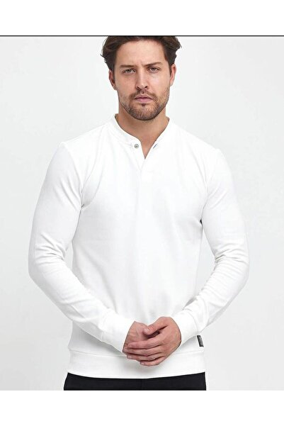 USE CLUP Hakim Yaka Düğmeli Sweatshirt